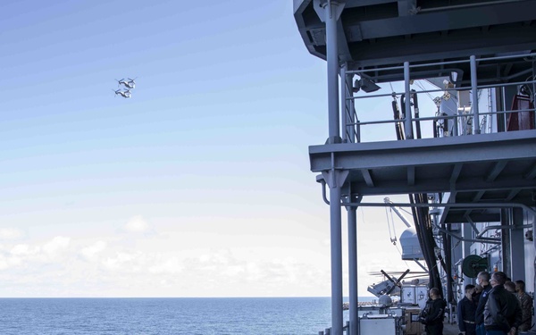 UK Minister of Armed Forces and Chargé d’Affairs welcomed on USS Iwo Jima