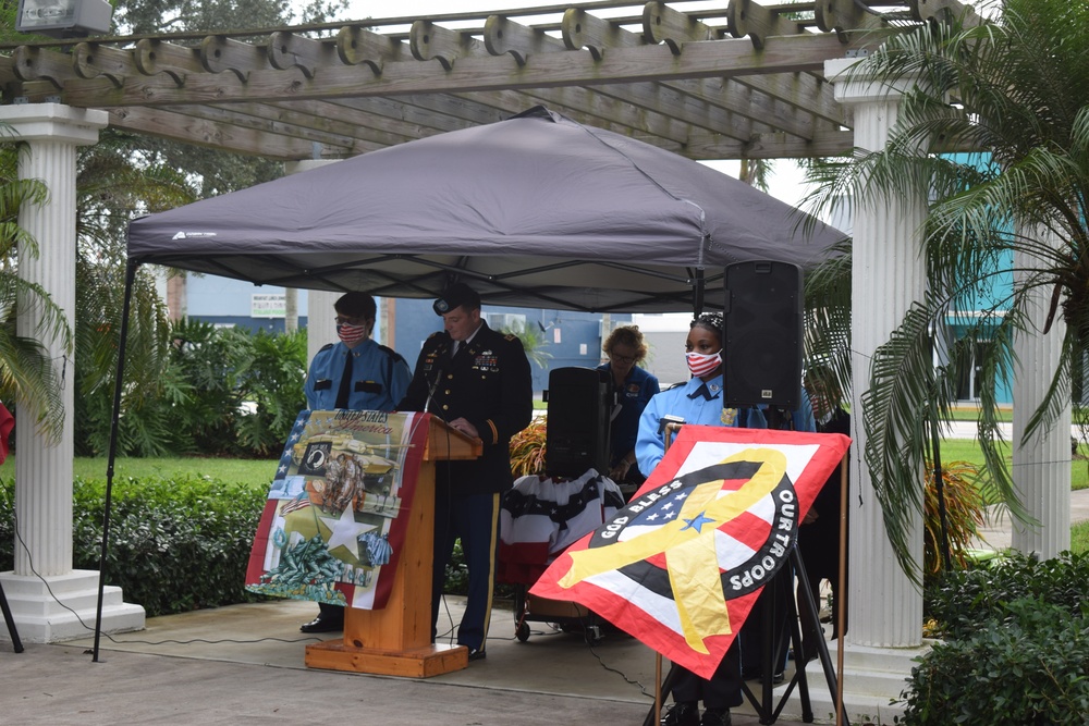 USACE Lt. Col. Todd Polk speaks at Veteran's Day Ceremony