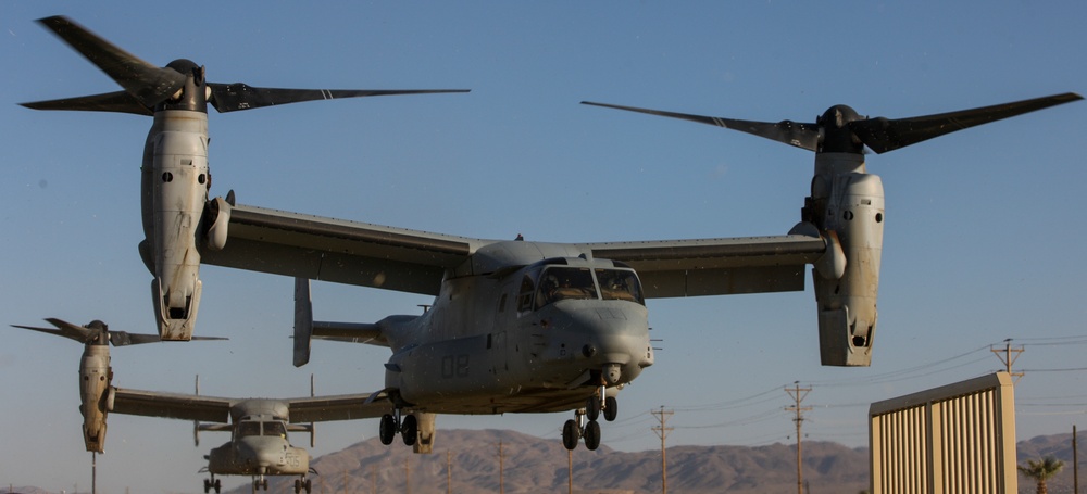 U.S. Marines conduct WTI Assault Support Training 3 at the Combat Center