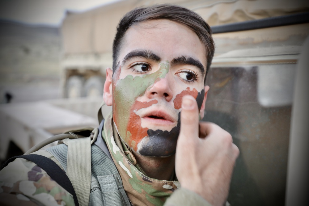 Marine with camo face paint, Nathan Rupert