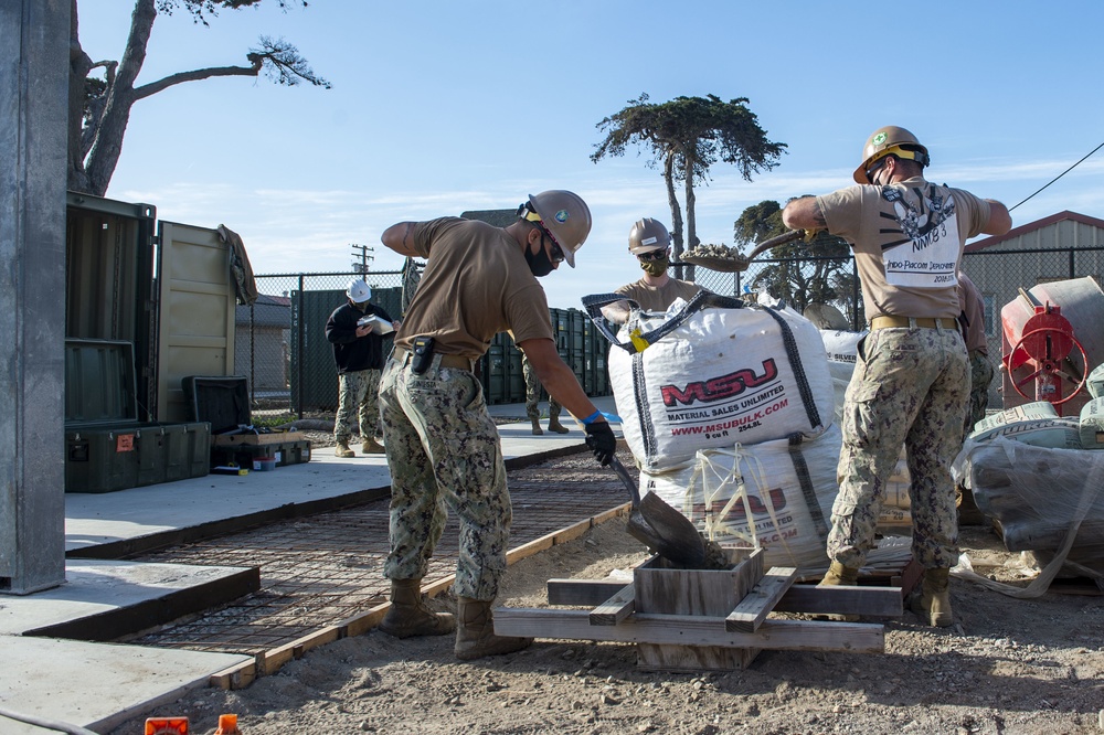 Seabees Train to Mix and Place Concrete