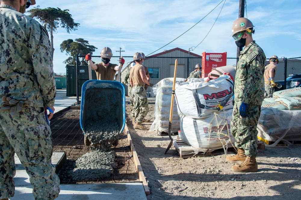 Seabees Train to Mix and Place Concrete
