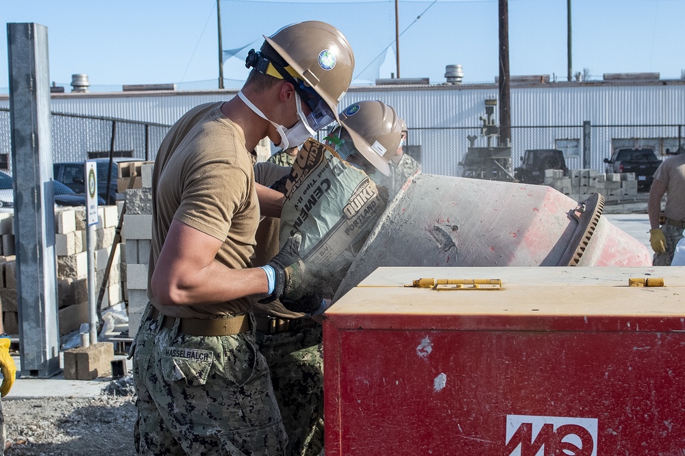 Seabees Train to Mix and Place Concrete