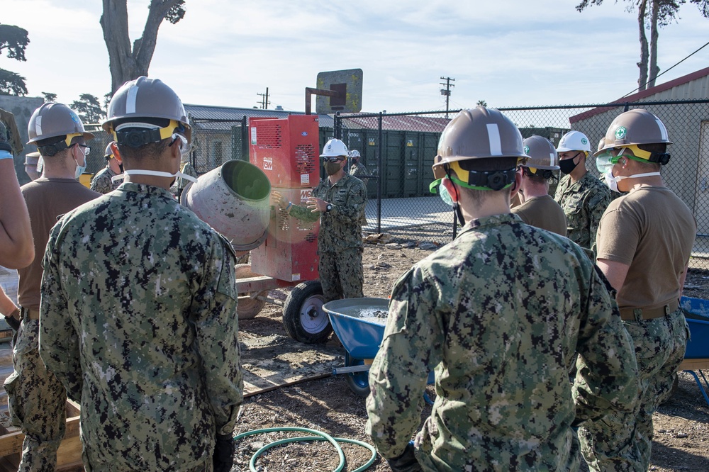 Seabees Train to Mix and Place Concrete