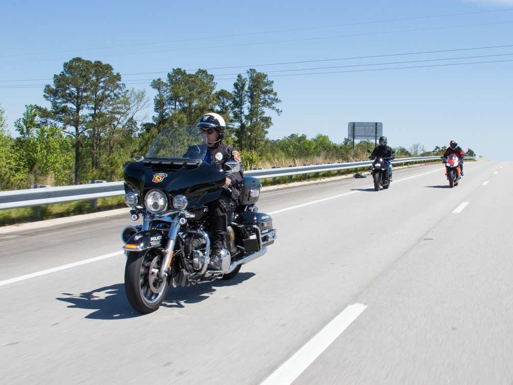 Cherry Point Motorcycle Mentorship Program joint trains with New Bern Police Department