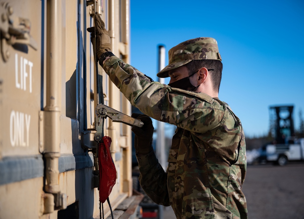 354th FW receives critical munitions from annual barge