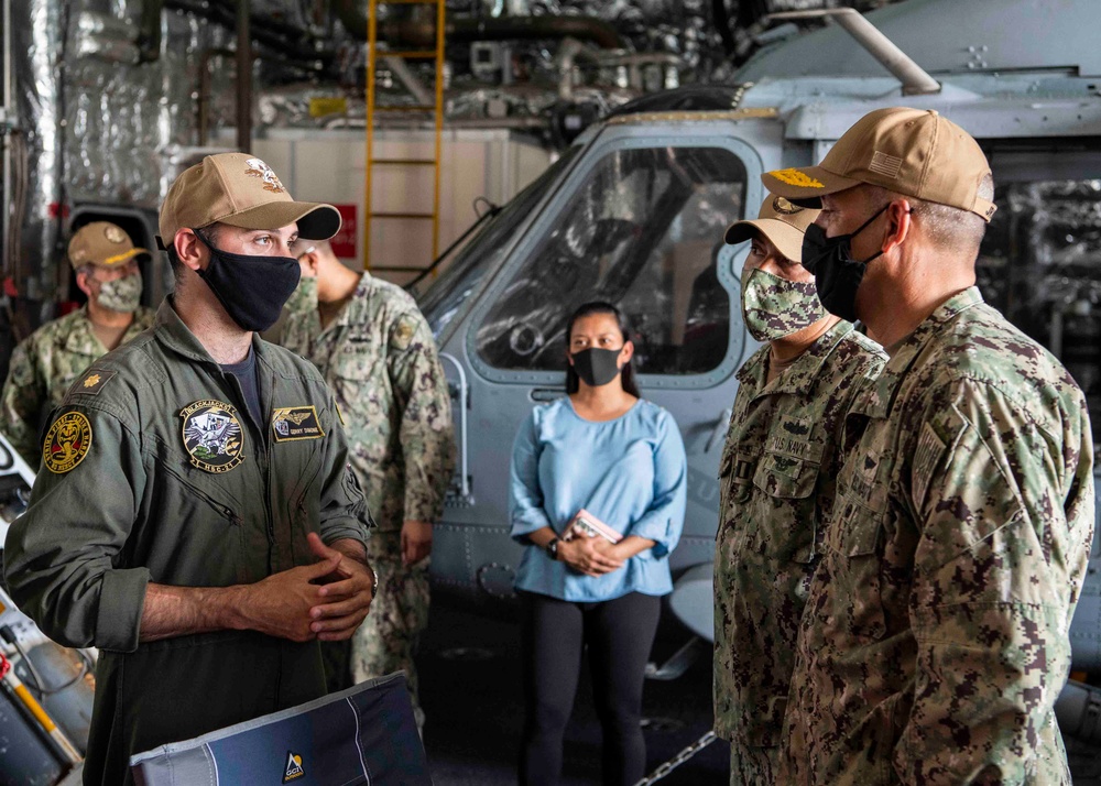 Tulsa shows Rear Adm. Menoni the ship