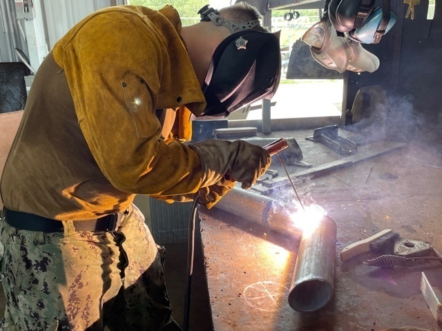 NMCB 11 Constructs Gate Arm for Known Distance Range on Naval Base Guam