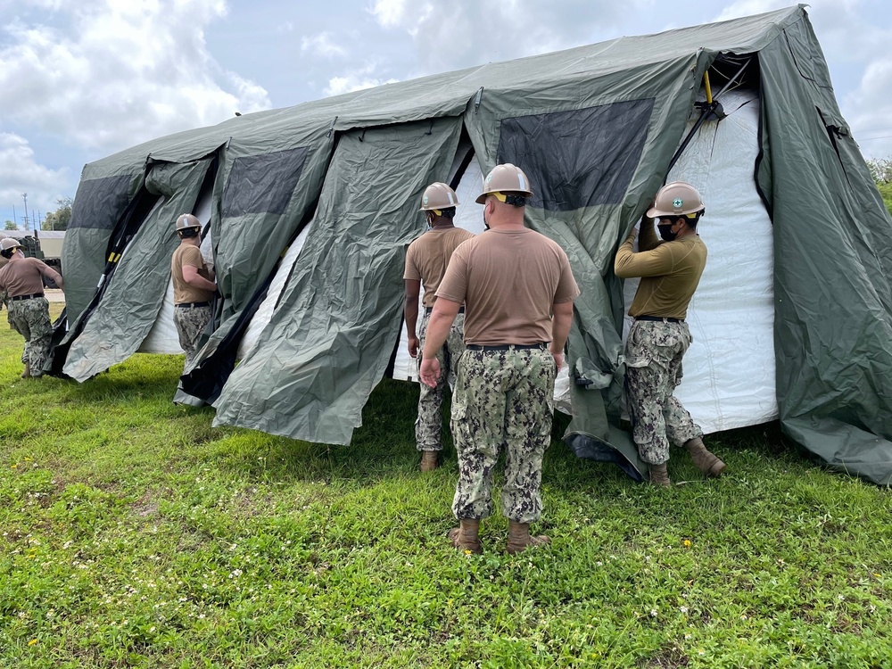 NMCB 11 Establishes Expeditionary Camp for Static Display