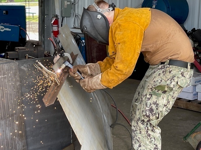 NMCB 11 Constructs Gate Arm for Known Distance Range on Naval Base Guam