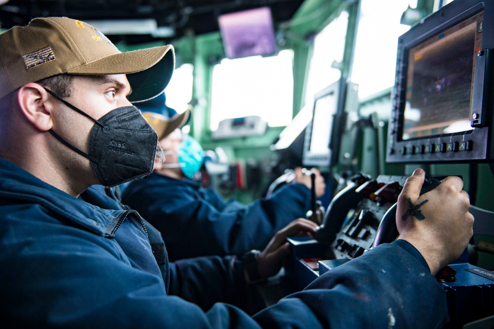 USS Carter Hall Conducts Sea and Anchor