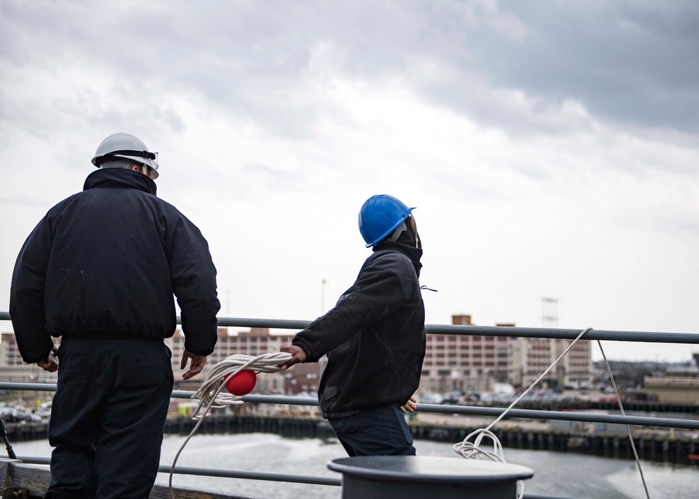 USS Carter Hall Conducts Sea and Anchor