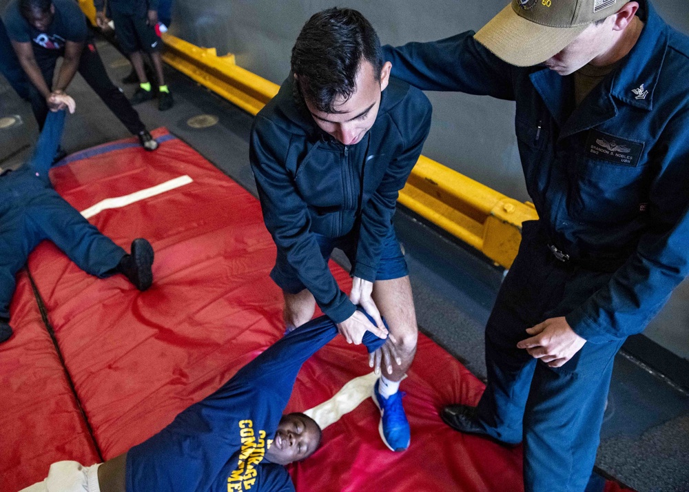 USS Carter Hall Conducts SRF-B Training