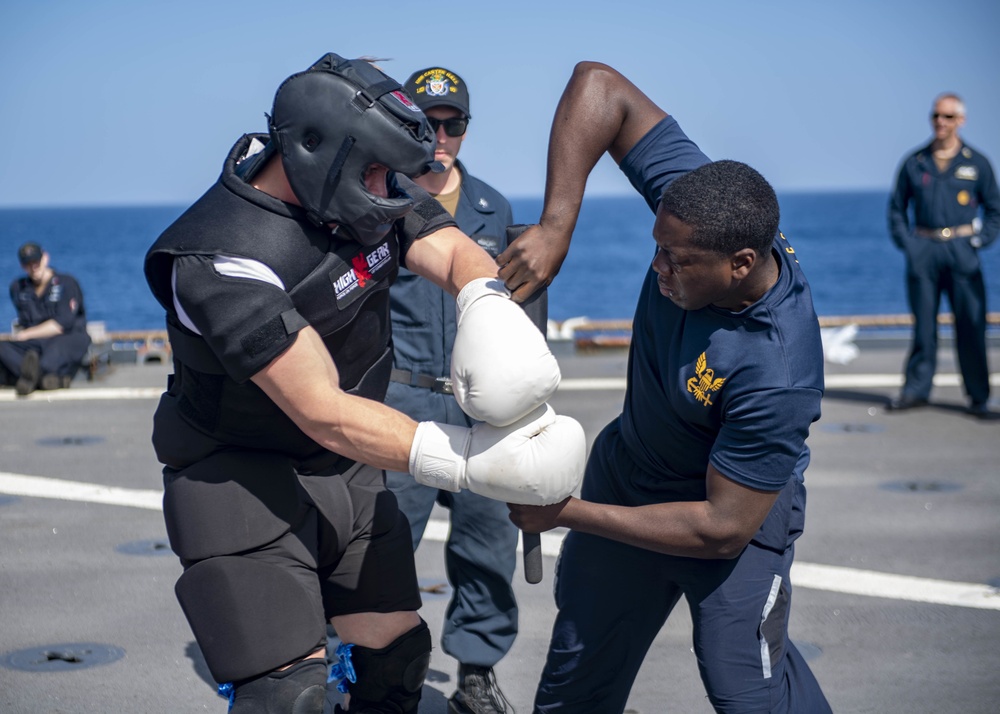 USS Carter Hall Conducts OC Spray Qualification