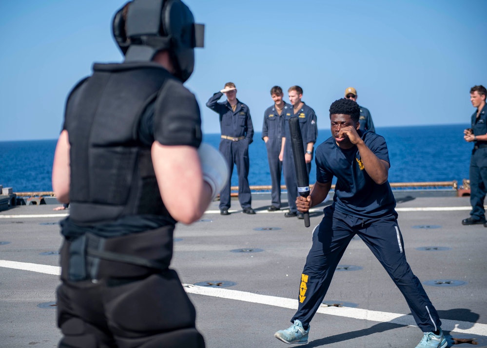 USS Carter Hall Conducts OC Spray Qualification