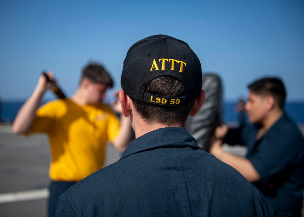 USS Carter Hall Conducts OC Spray Qualification