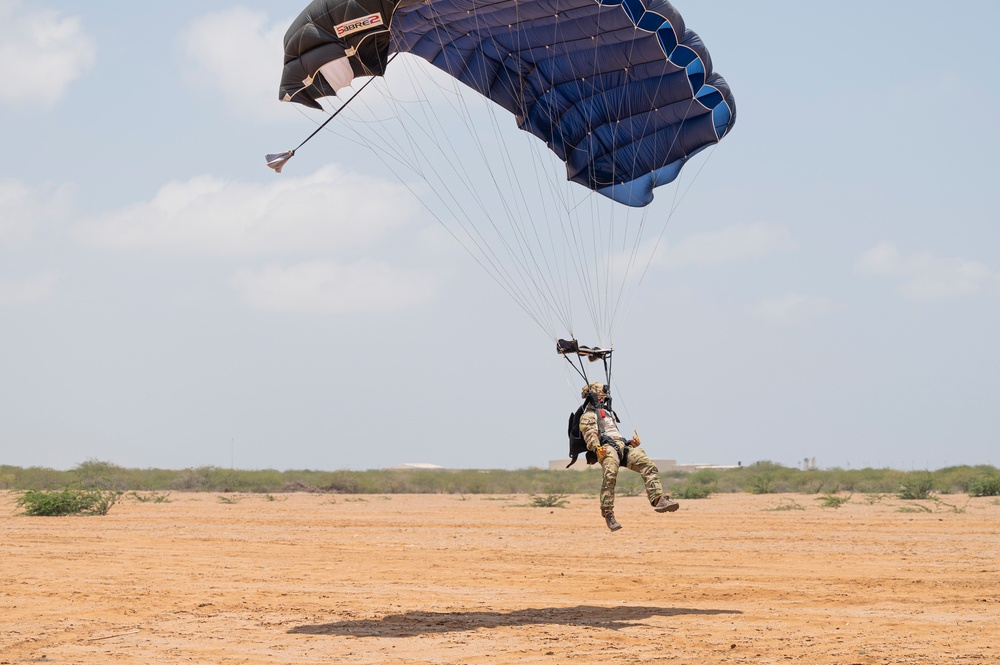 82 ERQS execute jump training in East Africa