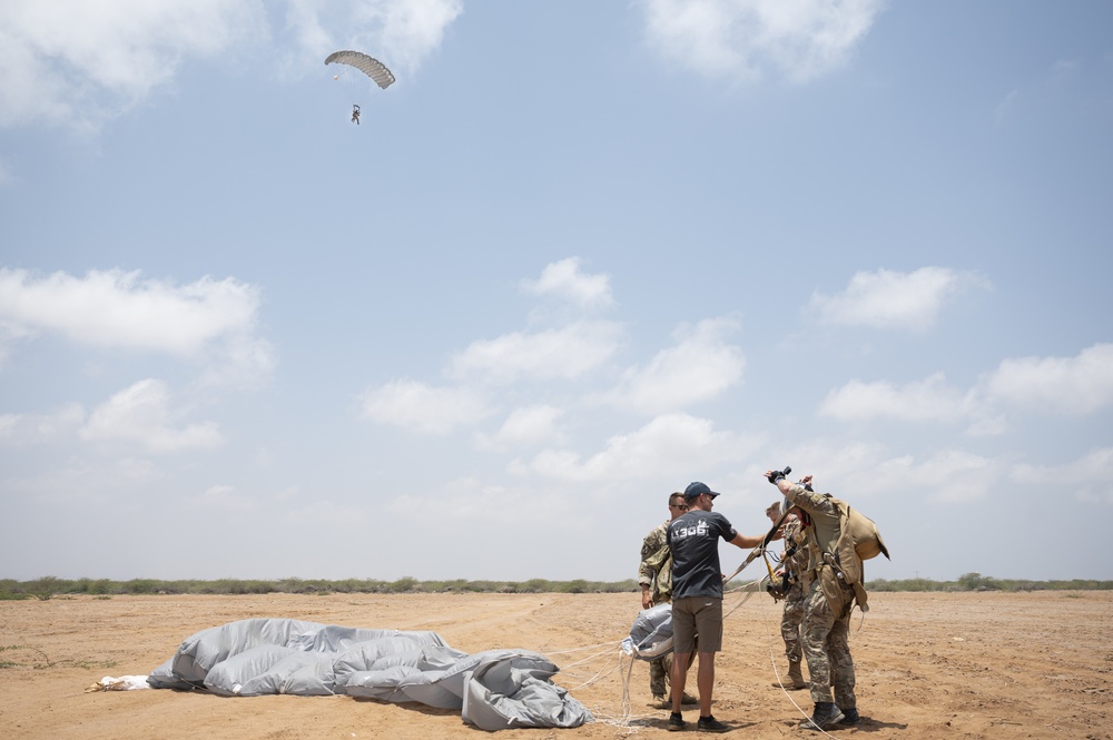 82 ERQS execute jump training in East Africa