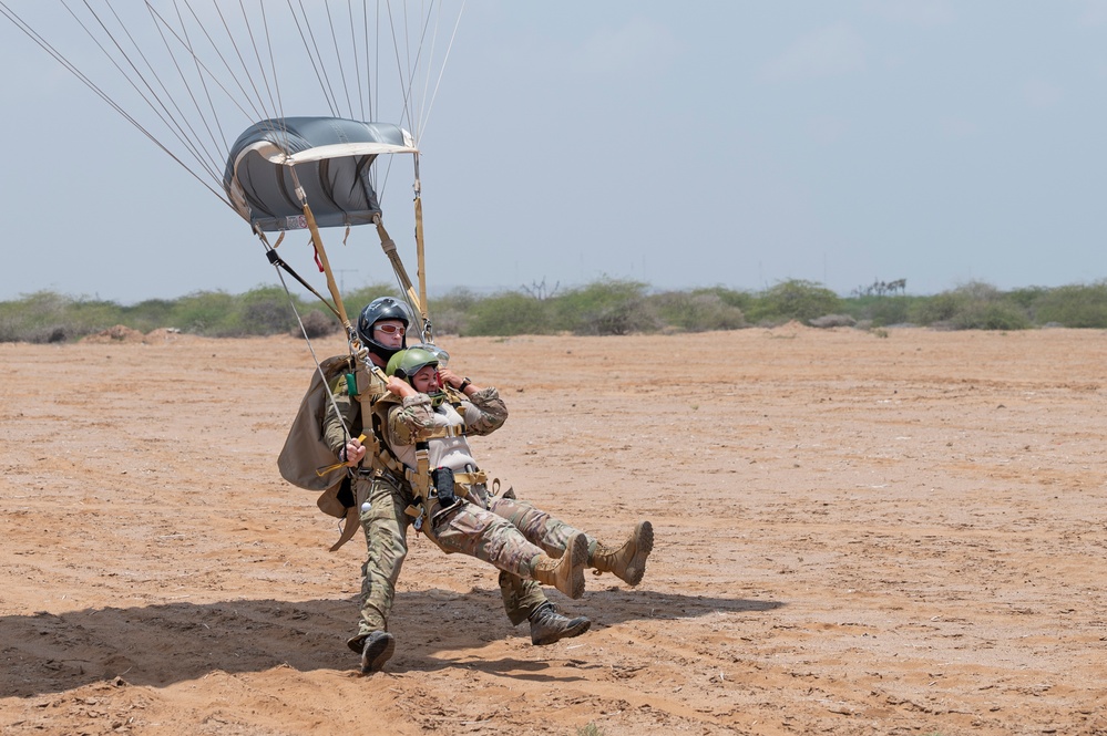 82 ERQS execute jump training in East Africa