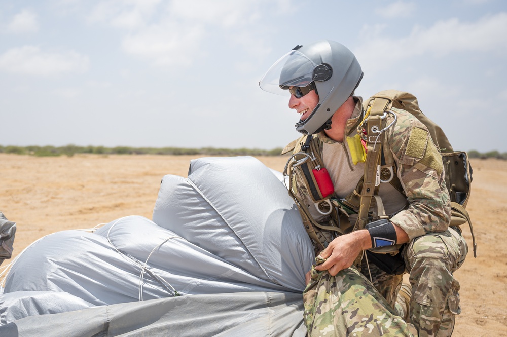 82 ERQS execute jump training in East Africa