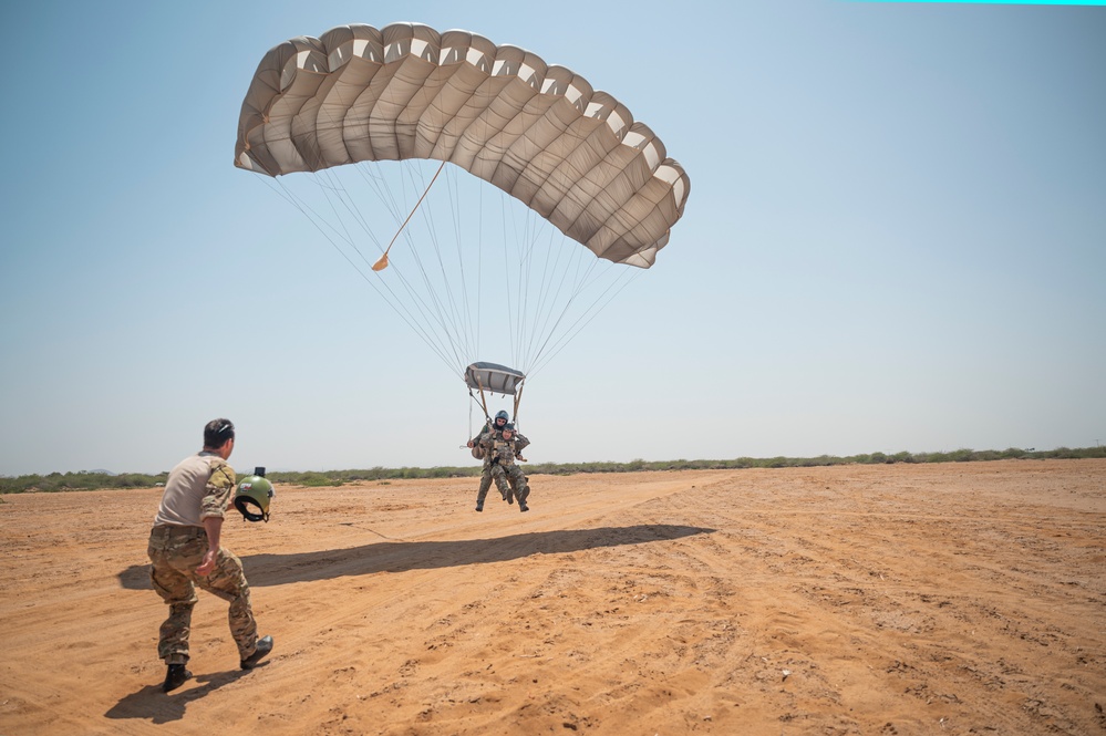 82 ERQS execute jump training in East Africa