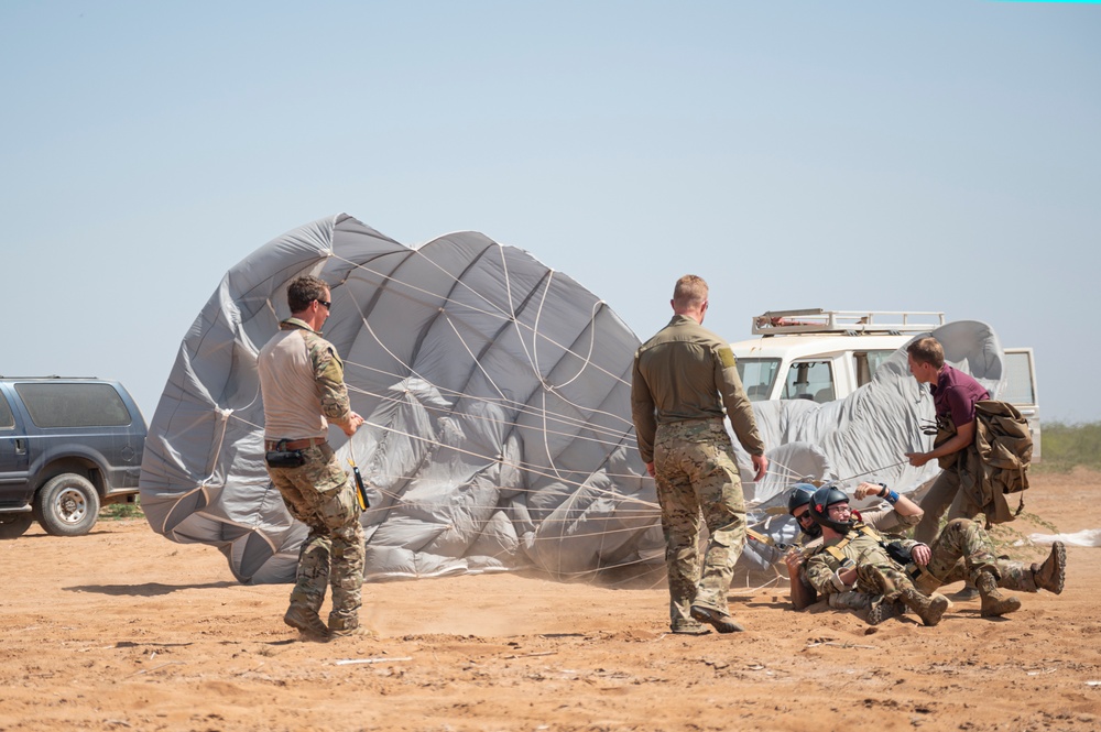 82 ERQS execute jump training in East Africa