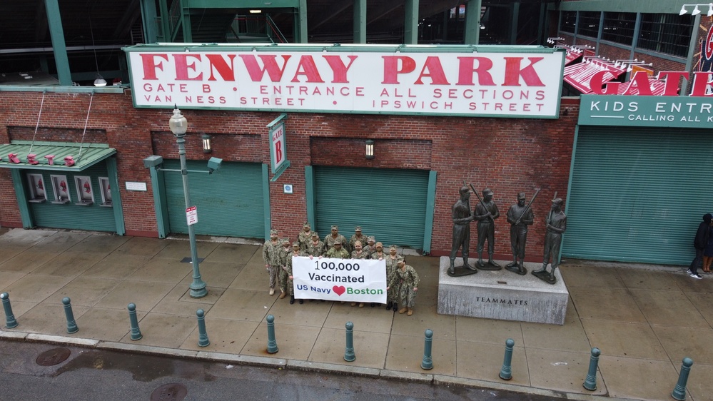 U.S. Sailors Celebrate 100K Vaccinations in Boston