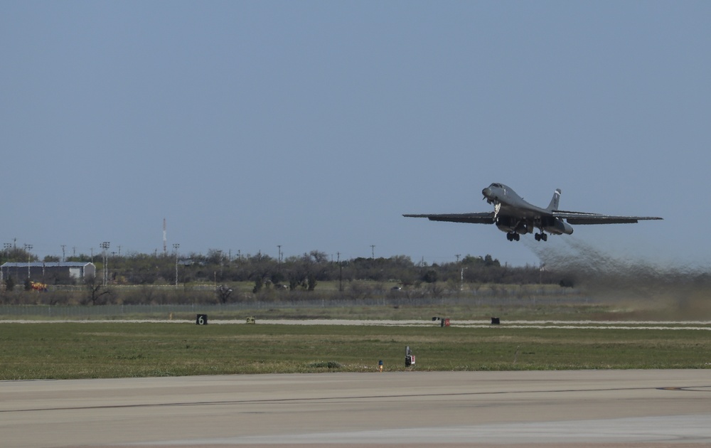 B-1B Lancer takes off, begins divestiture