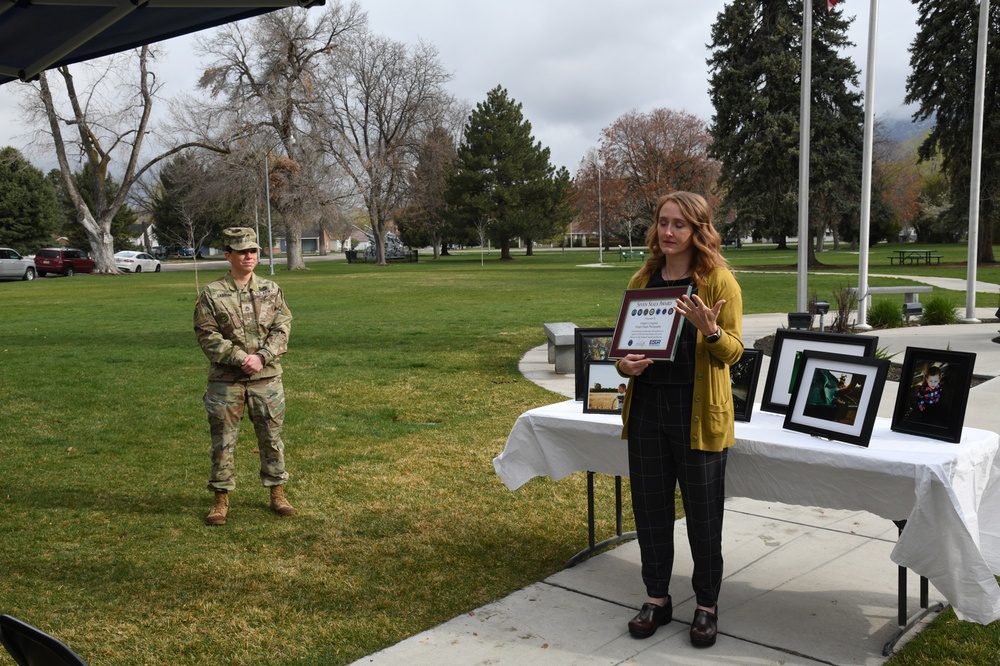 Local businesswoman receives recognition for support of deployed UTNG Soldier
