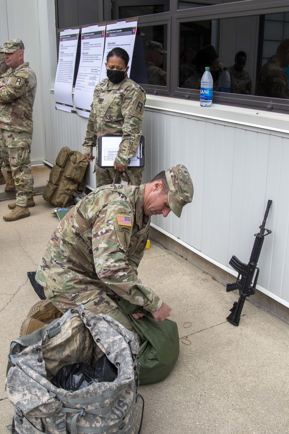 First Army Best Warrior Competition Swim event