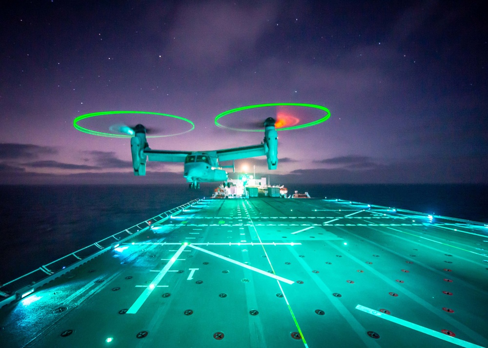 MV-22B Osprey Flight Operations Aboard USNS Mercy