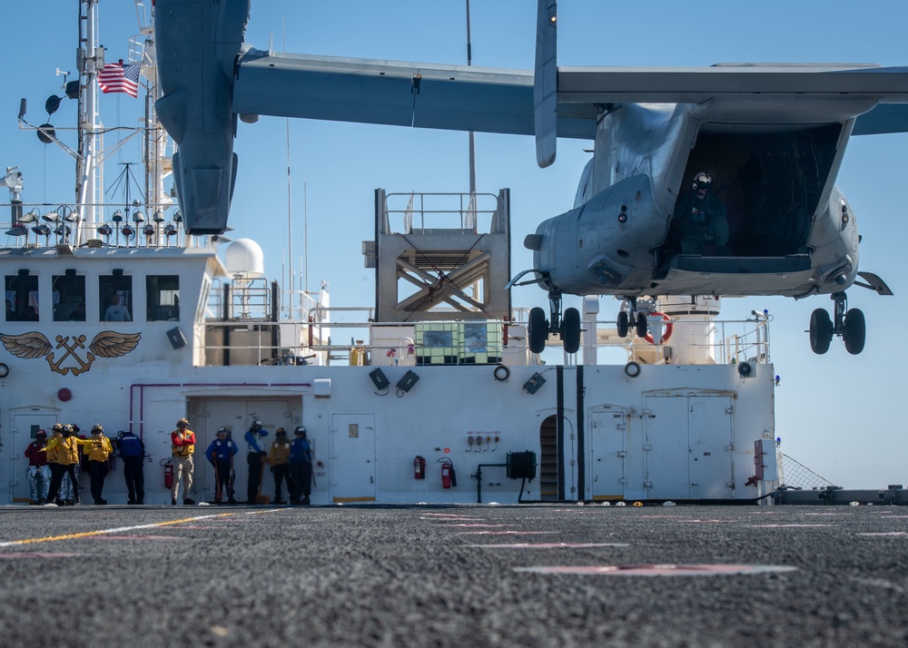 MV-22B Osprey Flight Operations Aboard USNS Mercy