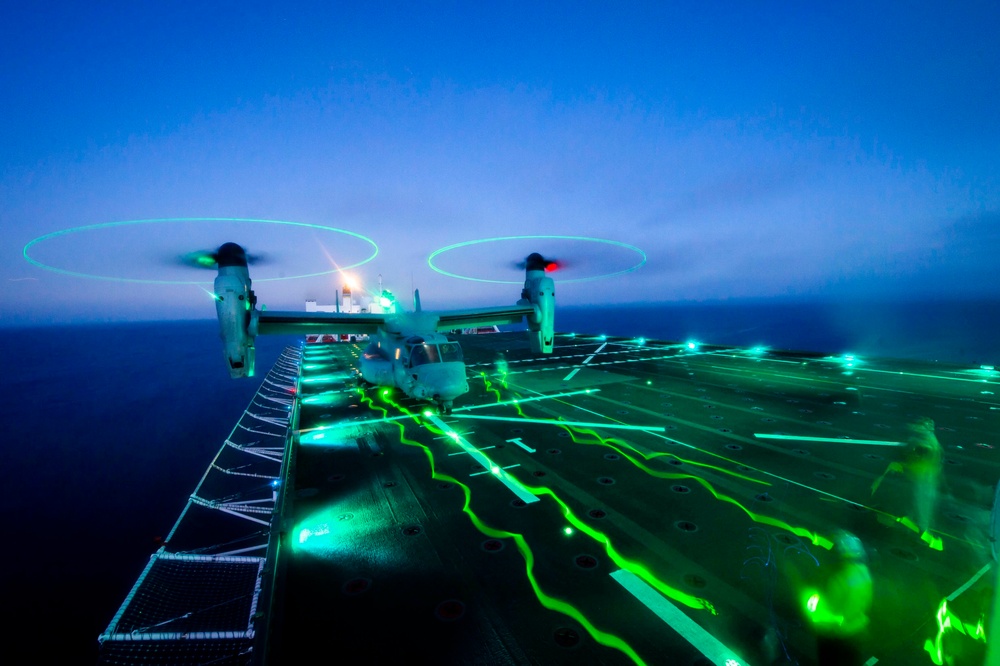 MV-22B Osprey Flight Operations Aboard USNS Mercy