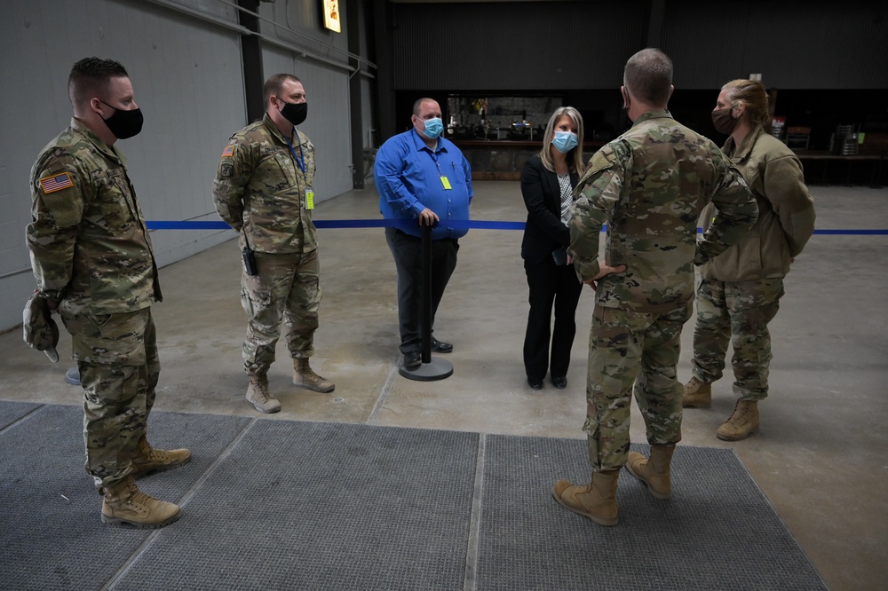 Maj. Gen. Neely Visits Service Members Working Vaccination Sites in Belleville, Illinois