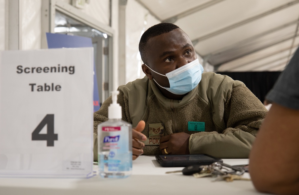 U.S. service members continue to support FEMA in the fight against COVID-19 at the Greenbelt Metro CVC