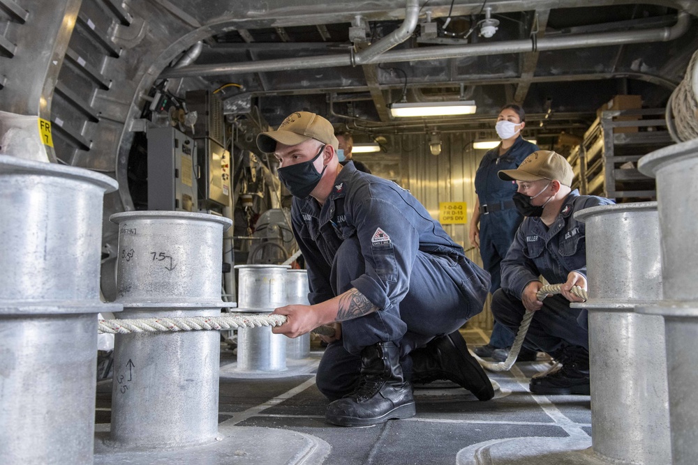 Sea and Anchor Aboard USS Charleston