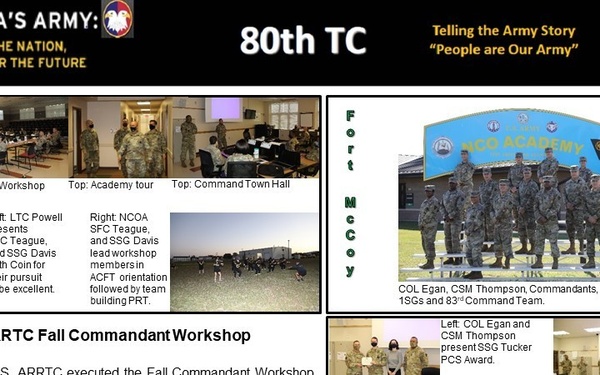 83rd U.S. ARRTC Fall Commandant Workshop