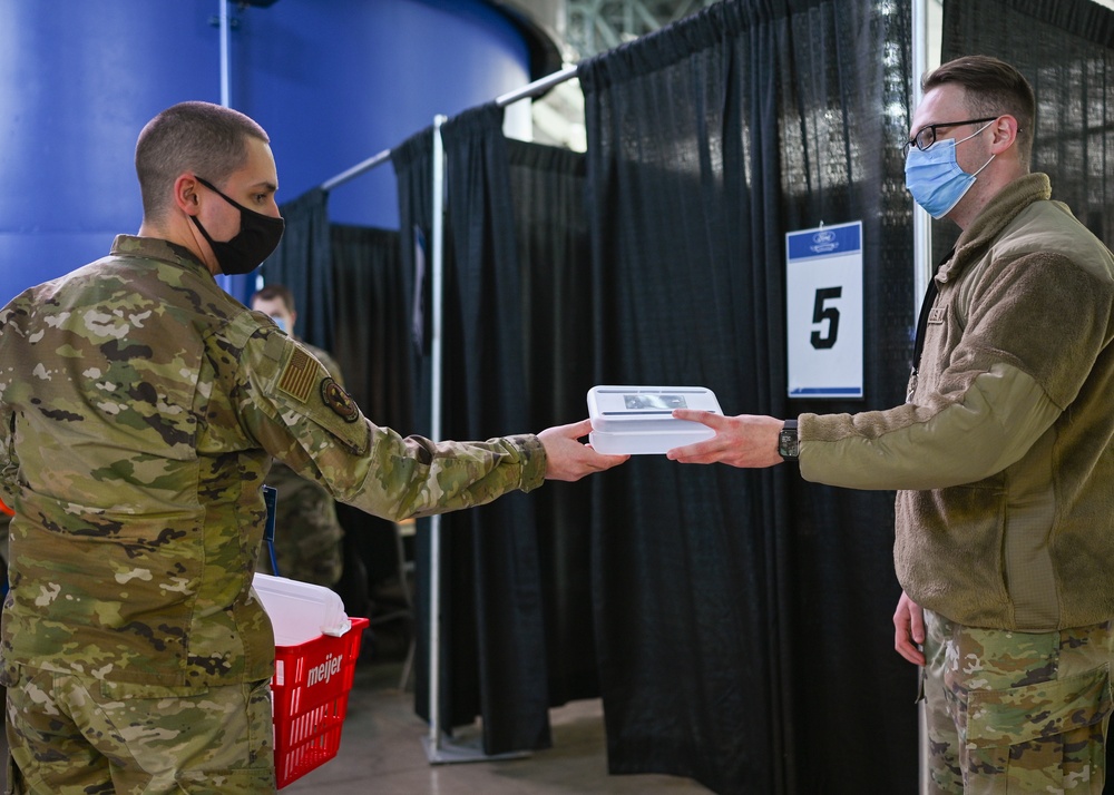 U.S. Air Force Airmen assist vaccination efforts in Detroit