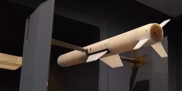 Test model of a damaged Missile