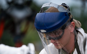 Airmen upload LOX for Hawgsmoke 2021