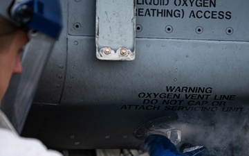 Airmen upload LOX for Hawgsmoke 2021