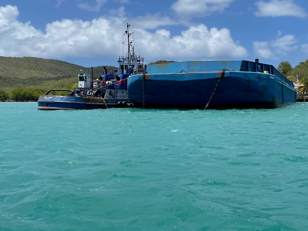 Coast Guard investigates tug boat Don Jaime and deck barge Marilin H reported pier allision and vessel grounding in Culebra, Puerto Rico