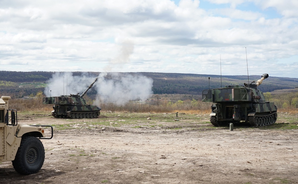 1-109th FA sends rounds down range during Table VI Qualification