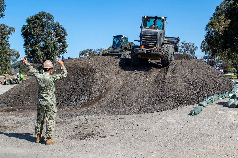 U.S. Navy Seabees Repair Roads onboard Naval Base Ventura County