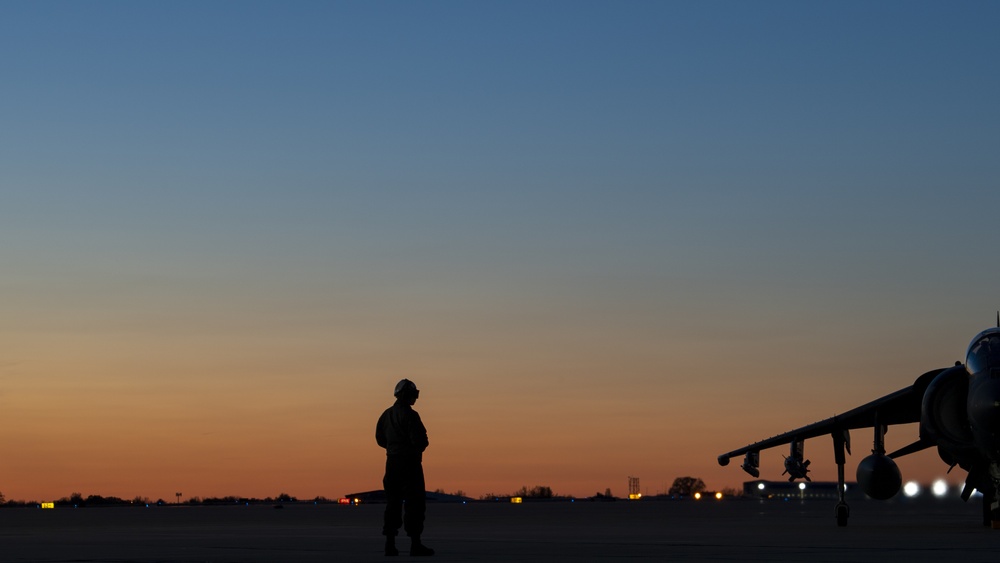 VMA-223 Trains at Night in Idaho