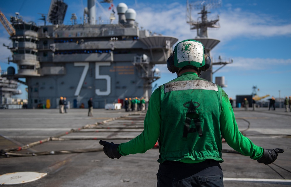 USS Harry S. Truman (CVN 75) is currently in Norfolk Naval Shipyard for its Extended Carrier Incremental Availability (ECIA).