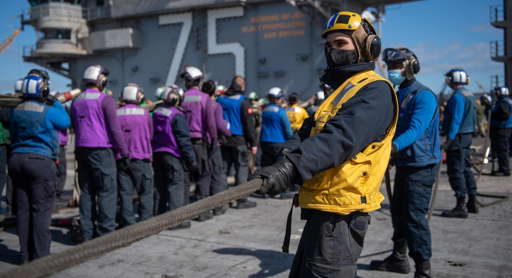 USS Harry S. Truman (CVN 75) is currently in Norfolk Naval Shipyard for its Extended Carrier Incremental Availability (ECIA).