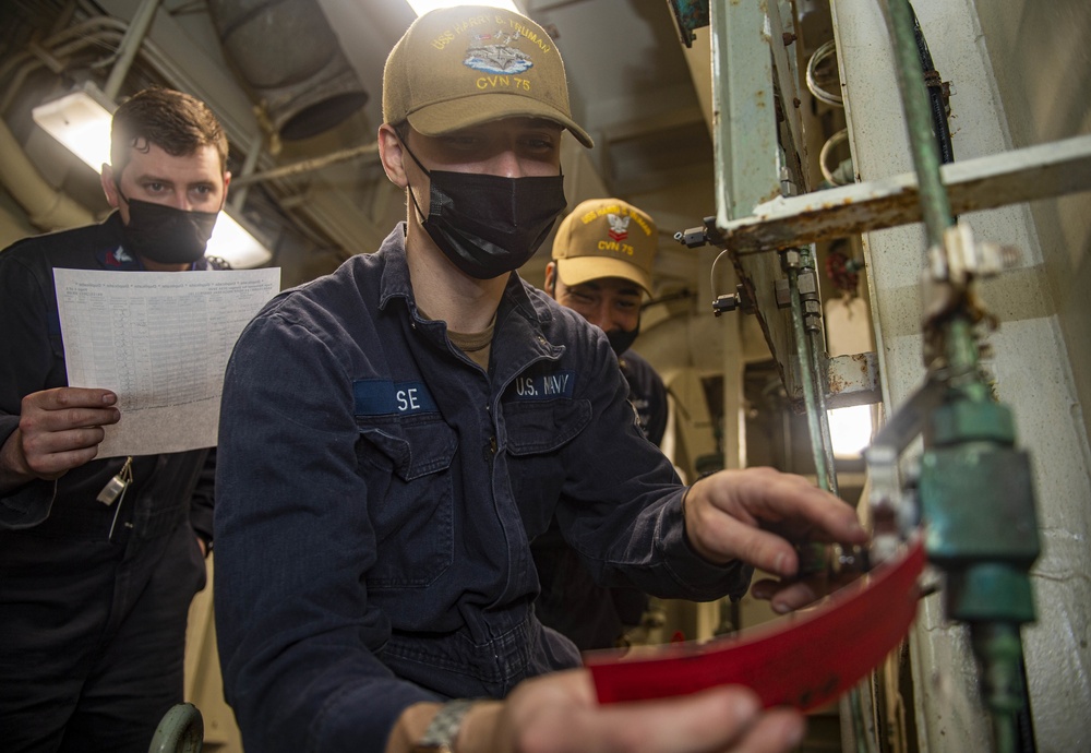 USS Harry S. Truman (CVN 75) is currently in Norfolk Naval Shipyard for its Extended Carrier Incremental Availability (ECIA).