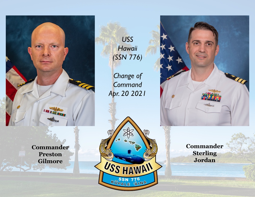 USS Hawaii Conducts Change of Command