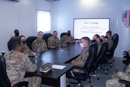 CW5 Hodges Mentors Warrant Officers at JTC in Jordan